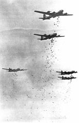 B29s Dropping Bombs on Japan