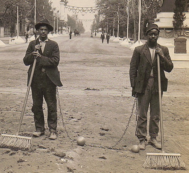 Chain Gang Street Sweepers 1909